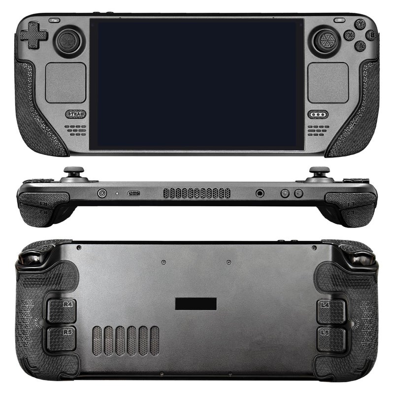 Luck&Link Controller Grip for Steam Deck OLED&LCD,Textured Skin kit,Anti-Skid Sweat-Absorbent Controllers Handle Grips, Buttons,Triggers,D-pad(Ultra-Obsidian Black) - Image 4